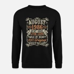 'Jahrgang August 1986 Geboren Geburtstag Geschenk' Unisex Pullover | Spreadshirt -Steman Clothing Shop jahrgang august 1986 geboren geburtstag geschenk unisex pullover 6