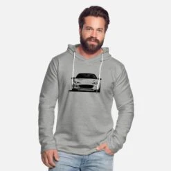 'Japanische Roadster Zeichnung In Der Vorderansicht' Unisex Kapuzen-Sweatshirt | Spreadshirt -Steman Clothing Shop japanische roadster zeichnung in der vorderansicht unisex kapuzen sweatshirt 2