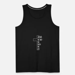'Jesus The Way The Truth And The Life Christianity' Männer Premium Tanktop | Spreadshirt -Steman Clothing Shop jesus the way the truth and the life christianity maenner premium tanktop 4