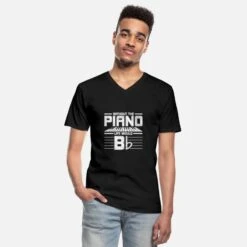 Gildan 'Klavier Leben' Männer-T-Shirt Mit V-Ausschnitt | Spreadshirt