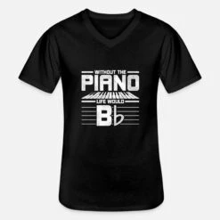 Gildan 'Klavier Leben' Männer-T-Shirt Mit V-Ausschnitt | Spreadshirt -Steman Clothing Shop klavier leben maenner t shirt mit v ausschnitt 4