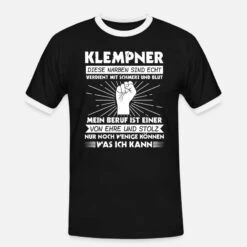 'Klempner Heizungsbauer Installateur Geschenk' Männer Ringer T-Shirt | Spreadshirt -Steman Clothing Shop klempner heizungsbauer installateur geschenk maenner ringer t shirt 6