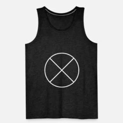 'Kreis Mit Kreuz Vektor Weiß' Männer Premium Tanktop | Spreadshirt -Steman Clothing Shop kreis mit kreuz vektor weiss maenner premium tanktop 4