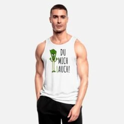 'Lauch Mit Spruch Du Mich Lauch In Schwarz' Männer Sport Tanktop | Spreadshirt