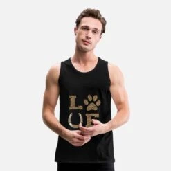 'Love Pferd Hund Pferdeliebhaber Reiterferien' Männer Premium Tanktop | Spreadshirt