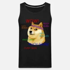 'Lustiges Gym Doge Meme Workout Gainz' Männer Premium Tanktop | Spreadshirt -Steman Clothing Shop lustiges gym doge meme workout gainz maenner premium tanktop 6