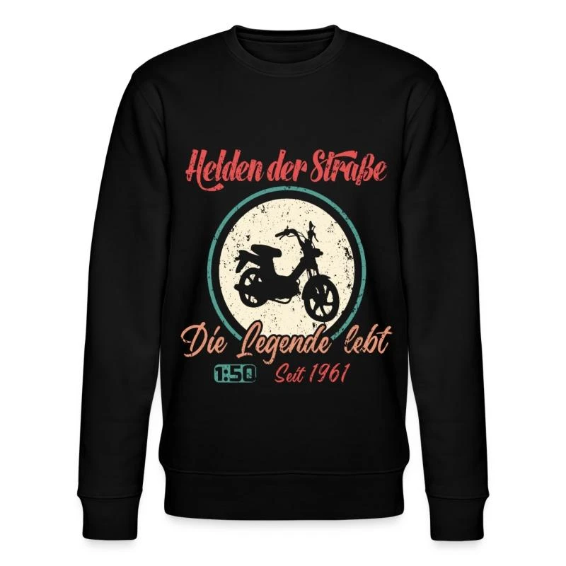 'Lustiges Mofafahrer Mopedfahrer Tee Mofa Geschenk' Männer Bio Pullover | Spreadshirt 3 'Lustiges Mofafahrer Mopedfahrer Tee Mofa Geschenk' Männer Bio Pullover | Spreadshirt