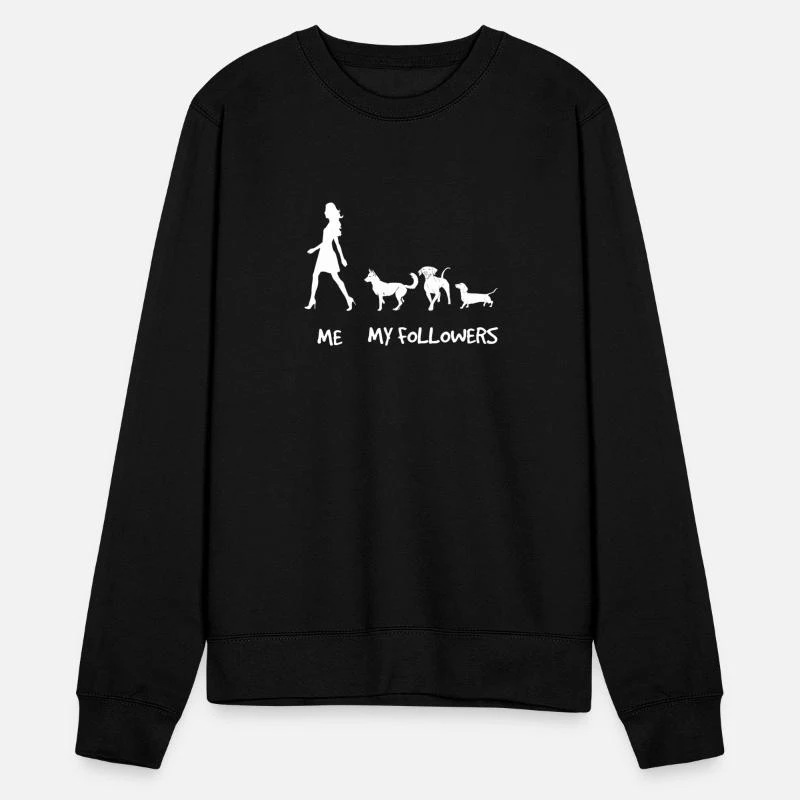 'Me And My Followers - Hunde Design' Unisex Pullover | Spreadshirt 7 'Me And My Followers - Hunde Design' Unisex Pullover | Spreadshirt – Bild 5