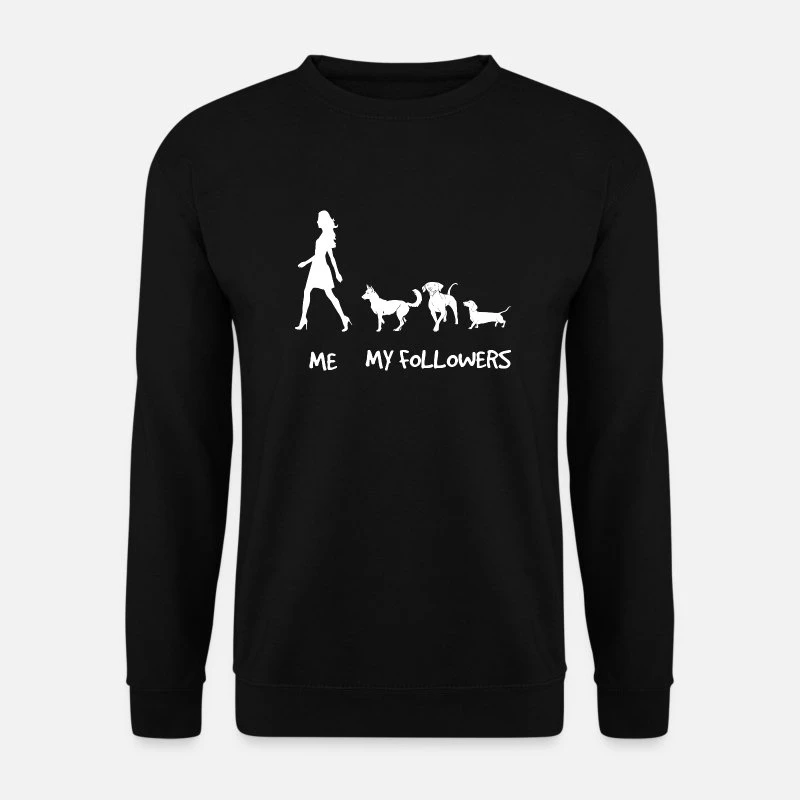 'Me And My Followers - Hunde Design' Unisex Pullover | Spreadshirt 9 'Me And My Followers - Hunde Design' Unisex Pullover | Spreadshirt – Bild 7