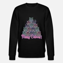 'Merry Catmas Weihnachten Katzen' Männer Bio Pullover | Spreadshirt -Steman Clothing Shop merry catmas weihnachten katzen maenner bio pullover 4