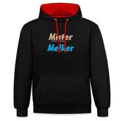 'Mister Melker' Unisex Hoodie Zweifarbig | Spreadshirt -Steman Clothing Shop mister melker unisex hoodie zweifarbig 4