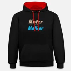 'Mister Melker' Unisex Hoodie Zweifarbig | Spreadshirt -Steman Clothing Shop mister melker unisex hoodie zweifarbig 8