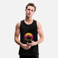 'Motorrad Motorsport Retro Vintage Retrowave' Männer Premium Tanktop | Spreadshirt