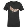 'Nachtschwärmer - Totenkopf Motte' Männer Bio T-Shirt Mit V-Ausschnitt | Spreadshirt -Steman Clothing Shop nachtschwaermer totenkopf motte maenner bio t shirt mit v ausschnitt