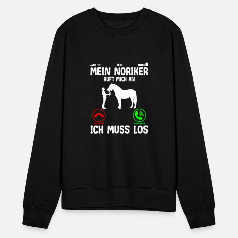 'Noriker Pferd Ruft Mich An Spruch Lustig' Unisex Pullover | Spreadshirt 7 'Noriker Pferd Ruft Mich An Spruch Lustig' Unisex Pullover | Spreadshirt – Bild 5