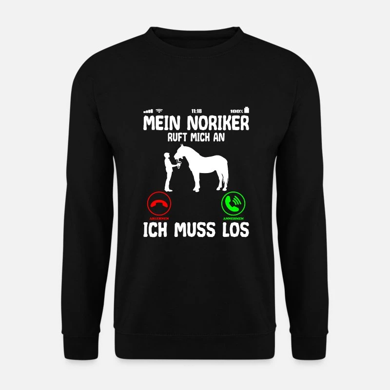 'Noriker Pferd Ruft Mich An Spruch Lustig' Unisex Pullover | Spreadshirt 9 'Noriker Pferd Ruft Mich An Spruch Lustig' Unisex Pullover | Spreadshirt – Bild 7