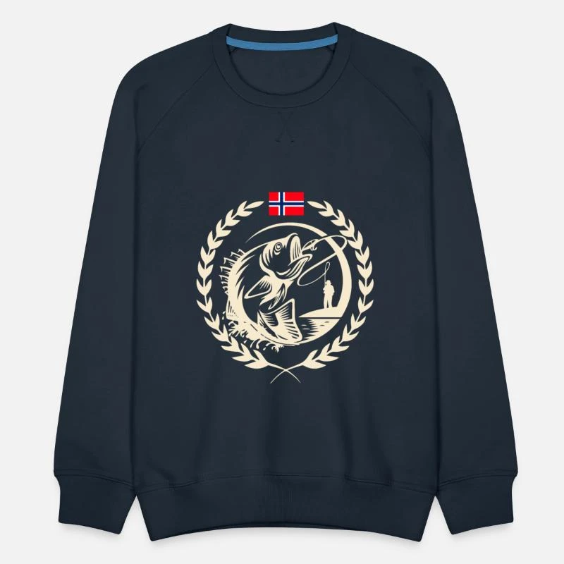 'Norwegen Angeln' Männer Premium Pullover | Spreadshirt 3 'Norwegen Angeln' Männer Premium Pullover | Spreadshirt