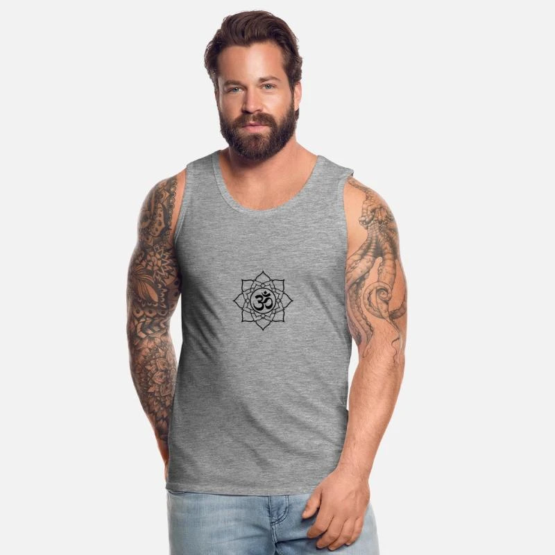 'Om' Männer Premium Tanktop | Spreadshirt 4 'Om' Männer Premium Tanktop | Spreadshirt – Bild 2