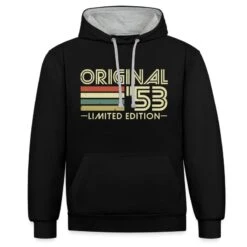 'Original 1953 Jahrgang Vintage Geburtstag Retro' Unisex Hoodie Zweifarbig | Spreadshirt -Steman Clothing Shop original 1953 jahrgang vintage geburtstag retro unisex hoodie zweifarbig 2
