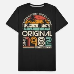 'Original 1982 Vintage Jahrgang Geburtstag Retro' Männer Premium Bio T-Shirt | Spreadshirt -Steman Clothing Shop original 1982 vintage jahrgang geburtstag retro maenner premium bio t shirt 4