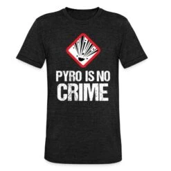 'Pyro Is No Crime Silvester Neujahr Feuerwerk' Unisex T-Shirt Meliert | Spreadshirt -Steman Clothing Shop pyro is no crime silvester neujahr feuerwerk unisex t shirt meliert 5