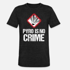 'Pyro Is No Crime Silvester Neujahr Feuerwerk' Unisex T-Shirt Meliert | Spreadshirt -Steman Clothing Shop pyro is no crime silvester neujahr feuerwerk unisex t shirt meliert 6