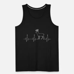 'Reh Herzschlag Hirsch Mit Geweih Für Die Jagd' Männer Premium Tanktop | Spreadshirt -Steman Clothing Shop reh herzschlag hirsch mit geweih fuer die jagd maenner premium tanktop 4
