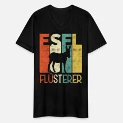 Gildan 'Retro Esel Flüsterer Besitzer' Männer-T-Shirt Mit V-Ausschnitt | Spreadshirt -Steman Clothing Shop retro esel fluesterer besitzer maenner t shirt mit v ausschnitt 2