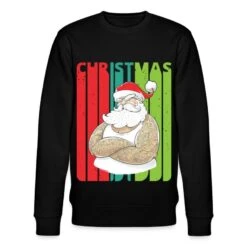 'Retro Weihnachtsgeschenke. Tätowierte Santa. Humorvoll.' Männer Bio Pullover | Spreadshirt -Steman Clothing Shop retro weihnachtsgeschenke taetowierte santa humorvoll maenner bio pullover 3