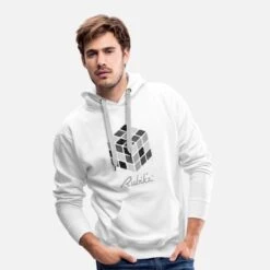 'Rubik's Cube Monochromer Zauberwürfel' Männer Premium Hoodie | Spreadshirt