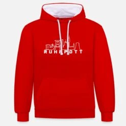 'Ruhrpott Skyline' Unisex Hoodie Zweifarbig | Spreadshirt -Steman Clothing Shop ruhrpott skyline unisex hoodie zweifarbig 8