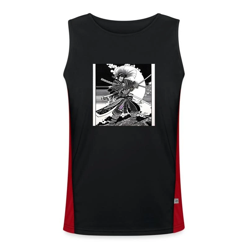 James & Nicholson 'schwarz Weiß Manga Anime Samurai Japan Otaku' Funktionelles Kontrast-Tank Top Für Männer| Spreadshirt 3 James & Nicholson 'schwarz Weiß Manga Anime Samurai Japan Otaku' Funktionelles Kontrast-Tank Top Für Männer| Spreadshirt