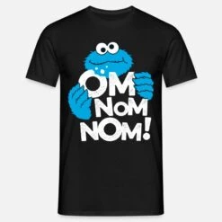 Gildan 'Sesamstraße Krümelmonster Om Nom Nom' Männer T-Shirt | Spreadshirt -Steman Clothing Shop sesamstrasse kruemelmonster om nom nom maenner t shirt 6