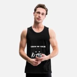 'show Me Your Kittys Lustiger Katzenspruch' Männer Premium Tanktop | Spreadshirt