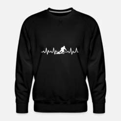 'Ski-Herzschlag' Männer Premium Pullover | Spreadshirt -Steman Clothing Shop ski herzschlag maenner premium pullover 2