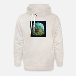 'Sonnensystem Flache Erde' Unisex Schalkragen Hoodie | Spreadshirt -Steman Clothing Shop sonnensystem flache erde unisex schalkragen hoodie 6