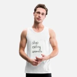 'Stop Eating Animals' Männer Premium Tanktop | Spreadshirt