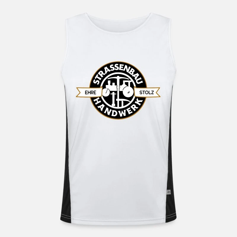 James & Nicholson 'Strassenbau Handwerk Straßenbau' Funktionelles Kontrast-Tank Top Für Männer| Spreadshirt 4 James & Nicholson 'Strassenbau Handwerk Straßenbau' Funktionelles Kontrast-Tank Top Für Männer| Spreadshirt – Bild 2
