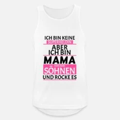 'Superheldin Mama Zwei Söhne Spruch Geschenk' Männer Sport Tanktop | Spreadshirt -Steman Clothing Shop superheldin mama zwei soehne spruch geschenk maenner sport tanktop 4