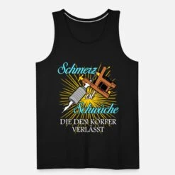 'Tattoo - Lustiger Schmerzen Spruch' Männer Premium Tanktop | Spreadshirt -Steman Clothing Shop tattoo lustiger schmerzen spruch maenner premium tanktop 4