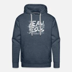 'Team Jesus' Männer Premium Hoodie | Spreadshirt -Steman Clothing Shop team jesus maenner premium hoodie 4