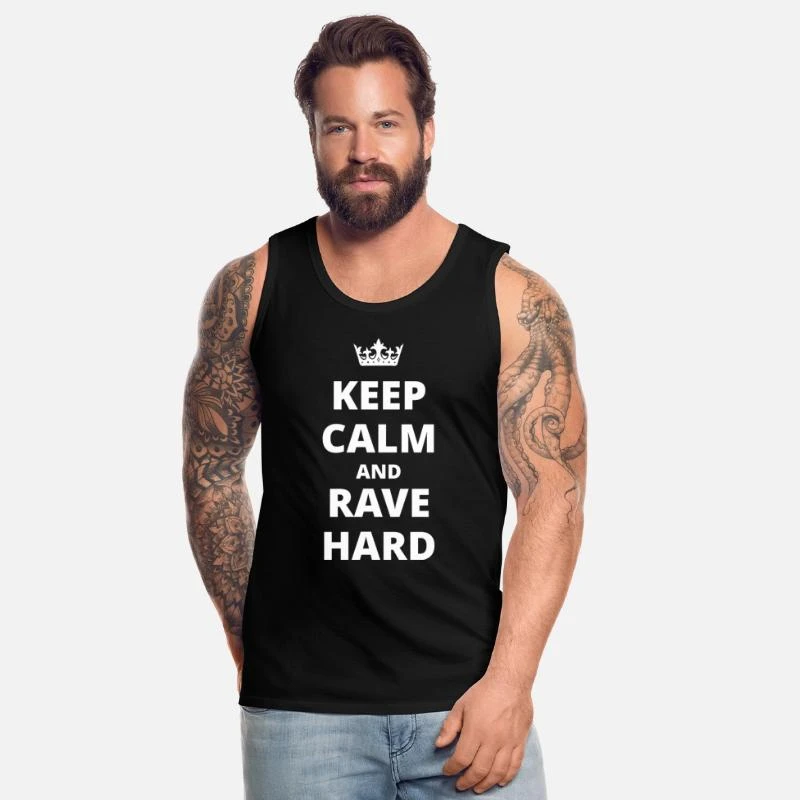 'Techno - Rave' Männer Premium Tanktop | Spreadshirt 4 'Techno - Rave' Männer Premium Tanktop | Spreadshirt – Bild 2