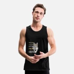 'The Lone Wolf Dies But The Pack Survives' Männer Premium Tanktop | Spreadshirt
