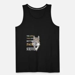 'The Lone Wolf Dies But The Pack Survives' Männer Premium Tanktop | Spreadshirt -Steman Clothing Shop the lone wolf dies but the pack survives maenner premium tanktop 4
