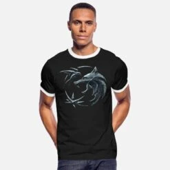 'The Witcher Emblem Geralt, Ciri Und Yennefer' Männer Ringer T-Shirt | Spreadshirt