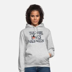 'THIS GIRL LOVES HALLOWEEN' Unisex Hoodie | Spreadshirt -Steman Clothing Shop this girl loves halloween unisex hoodie 1