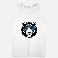 'Tiger Sonnenbrille Tier' Männer Premium Tanktop | Spreadshirt -Steman Clothing Shop tiger sonnenbrille tier maenner premium tanktop 4