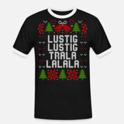 'Ugly Christmas Lustig Lustig Tralalalala Sprüche' Männer Ringer T-Shirt | Spreadshirt -Steman Clothing Shop ugly christmas lustig lustig tralalalala sprueche maenner ringer t shirt 6