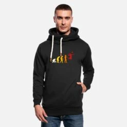 'Volleyball Evolution Design' Unisex Schalkragen Hoodie | Spreadshirt
