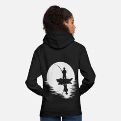 'Vollmond Angler Mond Angeln Fischen Style Geschenk' Unisex Hoodie | Spreadshirt -Steman Clothing Shop vollmond angler mond angeln fischen style geschenk unisex hoodie 4